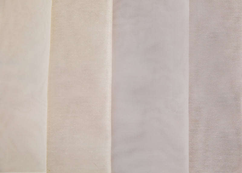 Tissu de rideau - voile beige ivoire