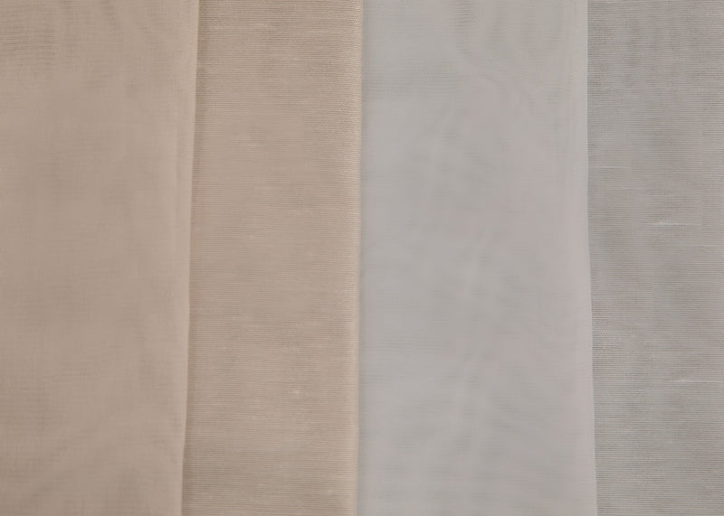 Vorhang Stoff - dunkler Beige Voile