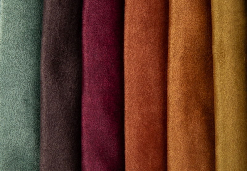 Tissu velours tissu aux canapés de ligne - VIE | Brique